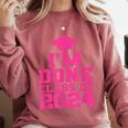 I'm Done Class Of 2024 Pink Girls Women Graduation Comfort Colors Sweatshirt Crimson