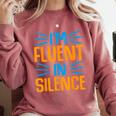 I'm Fluent In Silence I Introvert Comfort Colors Sweatshirt Crimson I'm Fluent In Silence I Introvert Comfort Colors Sweatshirt Crimson