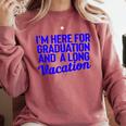 I'm Here For Graduation School Class Senior 2024 Comfort Colors Sweatshirt Crimson