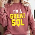 I'm A Great SQL Introvert Saying Inbound Marketing Premium Tri-Blend Comfort Colors Sweatshirt Crimson