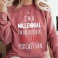 I'm A Millennial Introvert True Crime Podcast Fan Men Women Comfort Colors Sweatshirt Crimson I'm A Millennial Introvert True Crime Podcast Fan Men Women Comfort Colors Sweatshirt Crimson