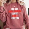 I'm Not Antisocial I Just Don't Like You Introvert Comfort Colors Sweatshirt Crimson I'm Not Antisocial I Just Don't Like You Introvert Comfort Colors Sweatshirt Crimson