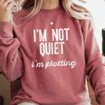 I'm NOT Quiet I'm Plotting Introvert Sarcastic Planning Meme Comfort Colors Sweatshirt Crimson I'm NOT Quiet I'm Plotting Introvert Sarcastic Planning Meme Comfort Colors Sweatshirt Crimson