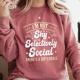 I'm Not Shy Selectively Social Introverted Anti Social Comfort Colors Sweatshirt Crimson
