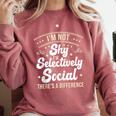 I'm Not Shy Selectively Social Introverted Anti Social Comfort Colors Sweatshirt Crimson