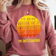 I'm Outstanding Retro Introvert Mountain Trip Lover Comfort Colors Sweatshirt Crimson