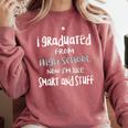 I'm Smart & Stuff Class Of 2024 High School Graduation Comfort Colors Sweatshirt Crimson