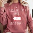 I'm So Over It Saying For Introvert And Shy People Comfort Colors Sweatshirt Crimson I'm So Over It Saying For Introvert And Shy People Comfort Colors Sweatshirt Crimson