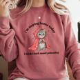 I’m Staying Home Today Cat Introvert Homebody Comfort Colors Sweatshirt Crimson