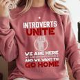 INTP Introverts Unite Anti Social For Men Women Comfort Colors Sweatshirt Crimson