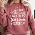 Introvert Antisocial I Can't Talk To You Today Humor Comfort Colors Sweatshirt Crimson