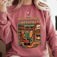 Introvert Book Lover The Bookworm's Retreat Comfort Colors Sweatshirt Crimson