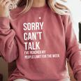 Introvert Can't Talk Reached People Limit For The Week Comfort Colors Sweatshirt Crimson