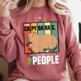 Introvert Capybara Rodent Animal Lover Antisocial Retro Comfort Colors Sweatshirt Crimson