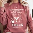 Introvert Cat Coffee Sarcastic Dark Humor Focus Meme Graphic Comfort Colors Sweatshirt Crimson