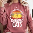 Introvert Cat Kitten Quote For Feline Whisperer Comfort Colors Sweatshirt Crimson