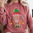 The Introvert Elf Christmas Family Matching Fun Xmas Top Comfort Colors Sweatshirt Crimson