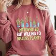 Introvert Farming Life Gardening For Geeky Plant Lover Comfort Colors Sweatshirt Crimson