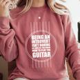 Introvert Guitarist Play Guitar Instrument Music Acoustic Comfort Colors Sweatshirt Crimson Introvert Guitarist Play Guitar Instrument Music Acoustic Comfort Colors Sweatshirt Crimson