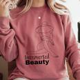 Introvert Health Aware Acceptance Beauty Art Comfort Colors Sweatshirt Crimson
