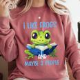Introvert Herpetologists Amphibian Frog Lover Comfort Colors Sweatshirt Crimson
