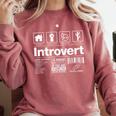 Introvert Label Signs Comfort Colors Sweatshirt Crimson Introvert Label Signs Comfort Colors Sweatshirt Crimson