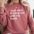 Introvert Lizard Owner Comfort Colors Sweatshirt Crimson