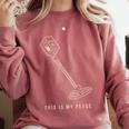 Introvert Metal Detector Hobbyist Quiet Detectorist Comfort Colors Sweatshirt Crimson