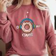 Introvert Music Lover Donuts Sarcastic Comfort Colors Sweatshirt Crimson