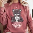 Introvert Panther And Coffee Lovers Comfort Colors Sweatshirt Crimson