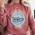 Introvert Too Peopley Anti-Social Shy Person Comfort Colors Sweatshirt Crimson