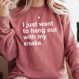 Introvert Pet Snake Owner Comfort Colors Sweatshirt Crimson Introvert Pet Snake Owner Comfort Colors Sweatshirt Crimson