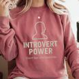Introvert Power Silent But Unstoppable Comfort Colors Sweatshirt Crimson Introvert Power Silent But Unstoppable Comfort Colors Sweatshirt Crimson