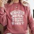 Introvert Quote Introverted But Willing To Discuss Anime Comfort Colors Sweatshirt Crimson
