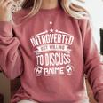 Introvert Quote Introverted But Willing To Discuss Anime Comfort Colors Sweatshirt Crimson