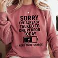 Introvert Sorry I’Ve Already Talked To One Person Today Comfort Colors Sweatshirt Crimson Introvert Sorry I’Ve Already Talked To One Person Today Comfort Colors Sweatshirt Crimson