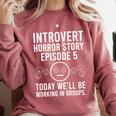 Introvert Student Classroom School Humor Comfort Colors Sweatshirt Crimson Introvert Student Classroom School Humor Comfort Colors Sweatshirt Crimson