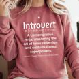 Introvert Comfort Colors Sweatshirt Crimson