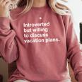 Introvert Travel Lovers Introverted Nomad Vacation Comfort Colors Sweatshirt Crimson Introvert Travel Lovers Introverted Nomad Vacation Comfort Colors Sweatshirt Crimson