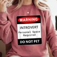 Introvert Warning Danger Do Not Pet Disturb Anti-Social Comfort Colors Sweatshirt Crimson Introvert Warning Danger Do Not Pet Disturb Anti-Social Comfort Colors Sweatshirt Crimson