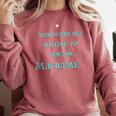 Introvert But Willing To Discuss Macramé Comfort Colors Sweatshirt Crimson