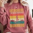 Introvert But Willing To Discuss Running Comfort Colors Sweatshirt Crimson Introvert But Willing To Discuss Running Comfort Colors Sweatshirt Crimson