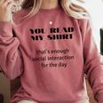 Introvert “You Read My Shirt” Tee T-Shirt Comfort Colors Sweatshirt Crimson Introvert “You Read My Shirt” Tee T-Shirt Comfort Colors Sweatshirt Crimson