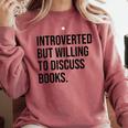 Introverted Bookworm Books Introvert Comfort Colors Sweatshirt Crimson