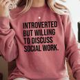Introverted Caseworker Social Work Introvert Comfort Colors Sweatshirt Crimson Introverted Caseworker Social Work Introvert Comfort Colors Sweatshirt Crimson