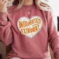 Introverted Extrovert People Hater Calm Peace Lover Comfort Colors Sweatshirt Crimson Introverted Extrovert People Hater Calm Peace Lover Comfort Colors Sweatshirt Crimson