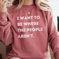 Introverted Non Social Independent Women Men Comfort Colors Sweatshirt Crimson