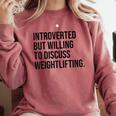 Introverted Weightlifter Gym Weightlifting Introvert Comfort Colors Sweatshirt Crimson Introverted Weightlifter Gym Weightlifting Introvert Comfort Colors Sweatshirt Crimson