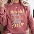 Introverted But Willing To Discuss 90s Rap Premium Tri-Blend Comfort Colors Sweatshirt Crimson Introverted But Willing To Discuss 90s Rap Premium Tri-Blend Comfort Colors Sweatshirt Crimson