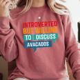 Introverted But Willing To Discuss Avacados Comfort Colors Sweatshirt Crimson Introverted But Willing To Discuss Avacados Comfort Colors Sweatshirt Crimson